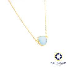 Load image into Gallery viewer, Arthesdam Jewellery 18K Yellow Gold Stella Necklace (Aquamarine)
