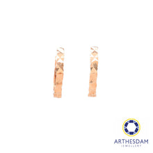 Load image into Gallery viewer, Arthesdam Jewellery 14K Rose Gold Sparkles Petite Hoop Earrings

