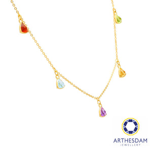 Arthesdam Jewellery 18K Yellow Gold Aurelia Necklace (Multi-Colour)