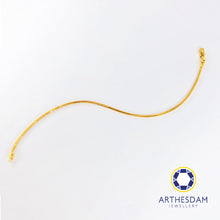 Load image into Gallery viewer, Arthesdam Jewellery 916 Gold Round Box Chain Bracelet
