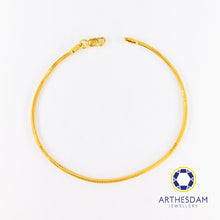 Load image into Gallery viewer, Arthesdam Jewellery 916 Gold Round Box Chain Bracelet
