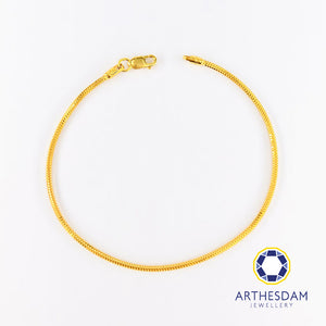 Arthesdam Jewellery 916 Gold Round Box Chain Bracelet