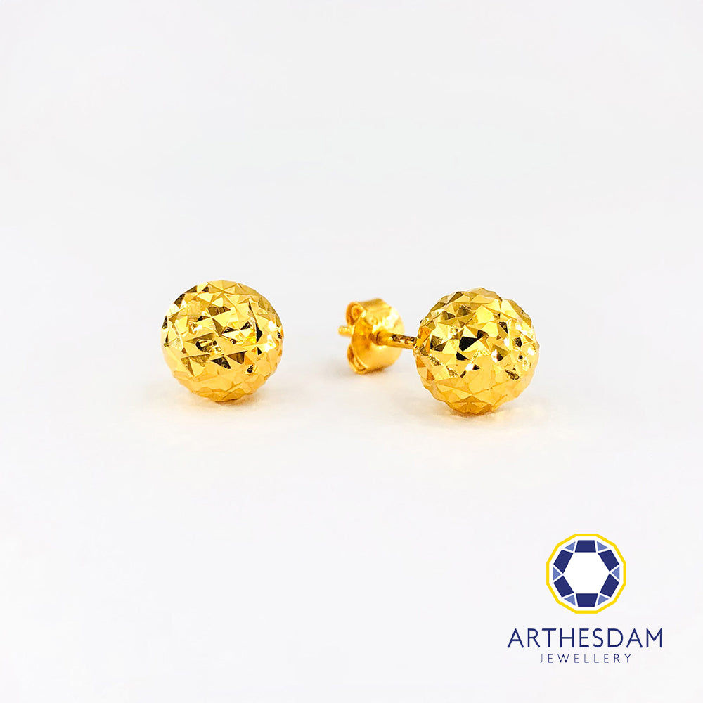 Arthesdam Jewellery 916 Gold Disco Ball Earrings