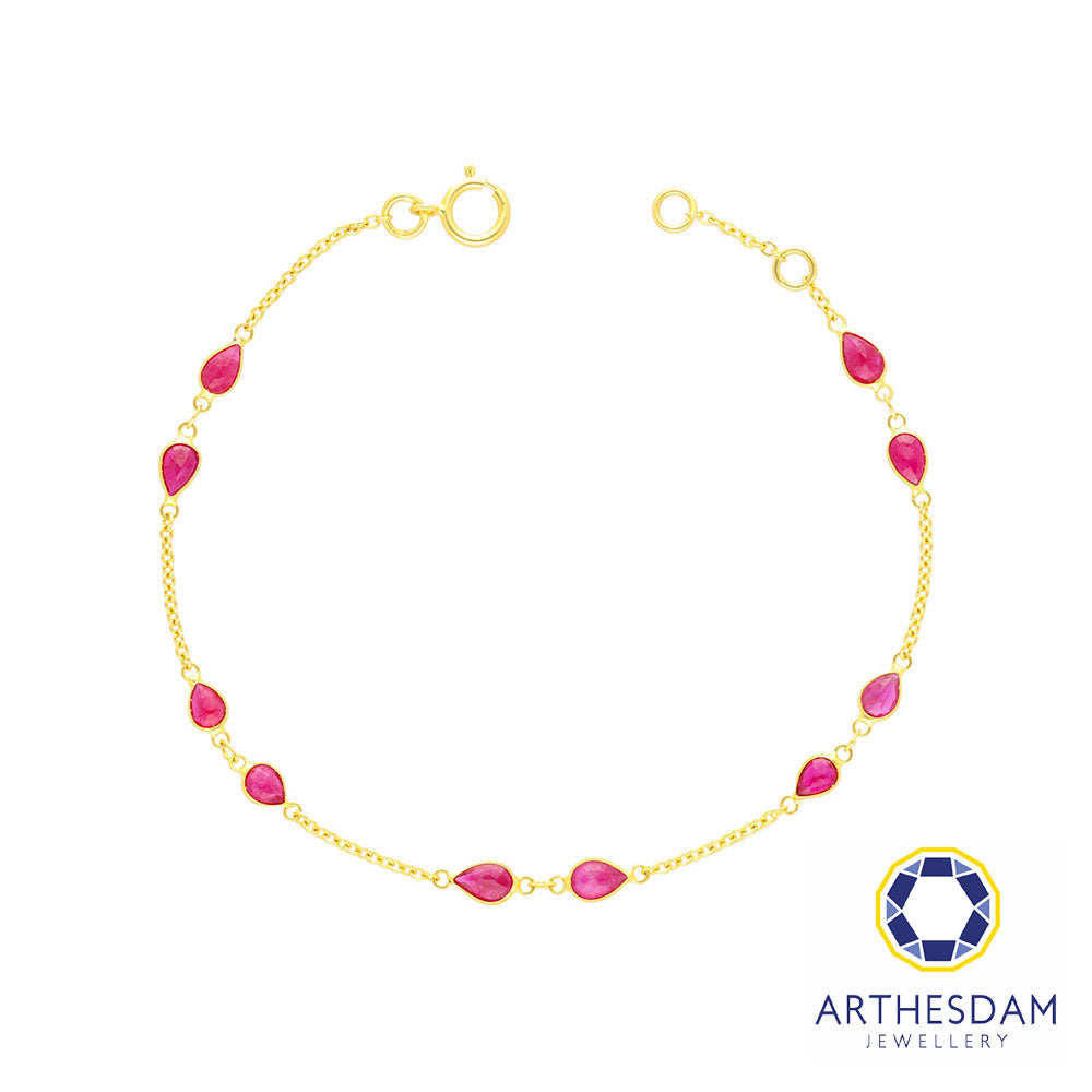 Arthesdam Jewellery 18K Yellow Gold Cheyenne Ruby Bracelet