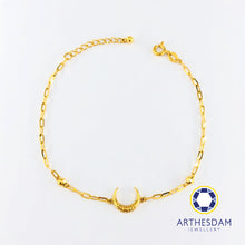 Load image into Gallery viewer, Arthesdam Jewellery 916 Gold Crescent Moon Bracelet
