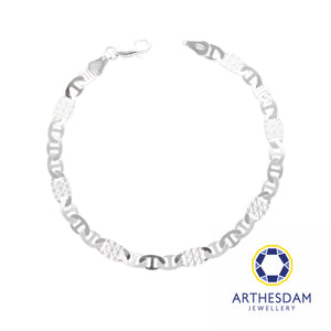 Arthesdam Jewellery 925 Silver Soda Cap Fancy Bracelet