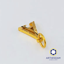 Load image into Gallery viewer, Arthesdam Jewellery 916 Gold Classic Alphabet Pendant

