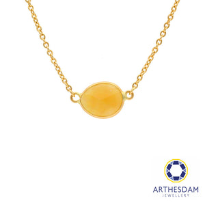 Arthesdam Jewellery 18K Yellow Gold Stella Necklace (Yellow Opal)