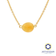 Arthesdam Jewellery 18K Yellow Gold Stella Necklace (Yellow Opal)