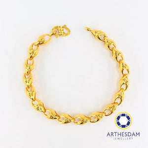 Arthesdam Jewellery 916 Gold Elegant Siput Design Bracelet