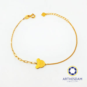 Arthesdam Jewellery 916 Gold Bear Love Baby Bracelet