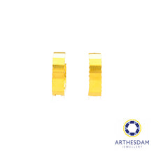 Load image into Gallery viewer, Arthesdam Jewellery 916 Gold Classic Thick Hoop Earrings
