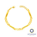 Arthesdam Jewellery 916 Gold Plain Tube Link Bracelet