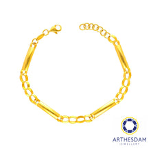 Load image into Gallery viewer, Arthesdam Jewellery 916 Gold Plain Tube Link Bracelet
