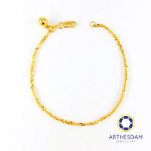 Load image into Gallery viewer, Arthesdam Jewellery 916 Gold Disco Bracelet with Bell
