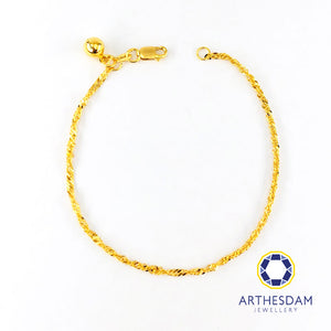 Arthesdam Jewellery 916 Gold Disco Bracelet with Bell