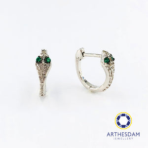 Arthesdam Jewellery 925 Silver Snake Hoop Earrings