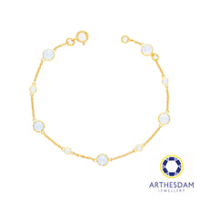 Load image into Gallery viewer, Arthesdam Jewellery 18K Yellow Gold Cordelia Bracelet (Light Blue Topaz)
