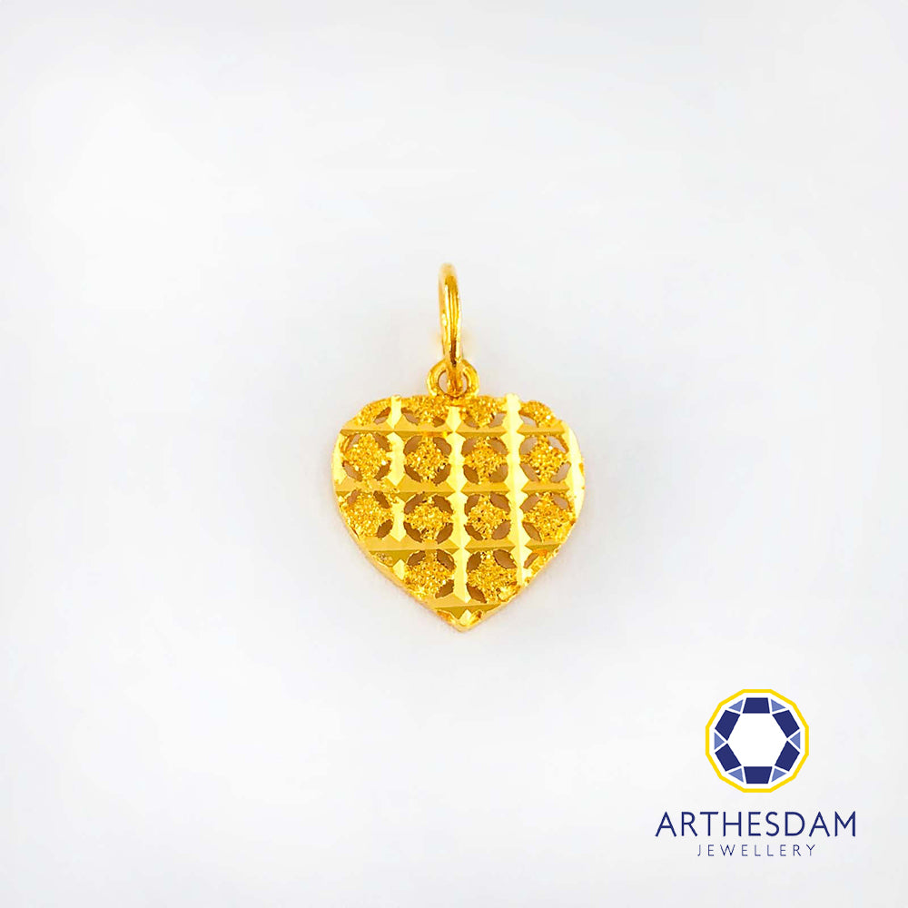 Arthesdam Jewellery 916 Gold Intricate Sweetheart Pendant