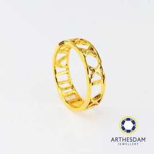 Arthesdam Jewellery 916 Gold Classic Roman Ring