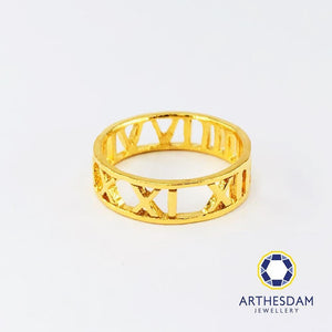 Arthesdam Jewellery 916 Gold Classic Roman Ring