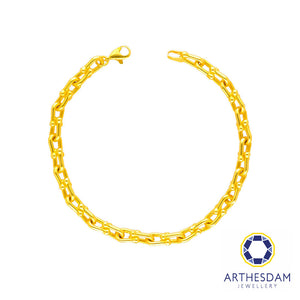 Arthesdam Jewellery 916 Gold Chunky Paper Clip Bracelet