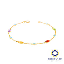 Load image into Gallery viewer, Arthesdam Jewellery 18K Yellow Gold Lyla Multi Gemstones Bracelet
