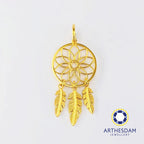 Arthesdam Jewellery 916 Gold Intricate Dreamcatcher Pendant