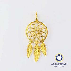 Arthesdam Jewellery 916 Gold Intricate Dreamcatcher Pendant