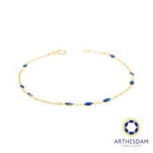 Load image into Gallery viewer, Arthesdam Jewellery 18K Yellow Gold Jasmine Bracelet (Blue Sapphire)
