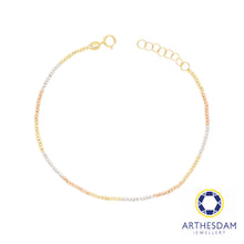 Load image into Gallery viewer, Arthesdam Jewellery 14K Gold 3-Toned Minimalist Ball Bracelet
