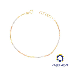 Arthesdam Jewellery 14K Gold 3-Toned Minimalist Ball Bracelet