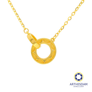 Arthesdam Jewellery 916 Gold Interlinked Sun Circle Necklace