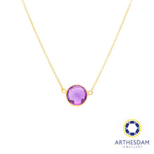 Load image into Gallery viewer, Arthesdam Jewellery 18K Yellow Gold Talia Necklace (Purple Amethyst)
