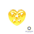 Arthesdam Jewellery 916 Gold Heart with Stars Charm