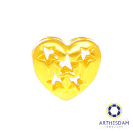 Arthesdam Jewellery 916 Gold Heart with Stars Charm