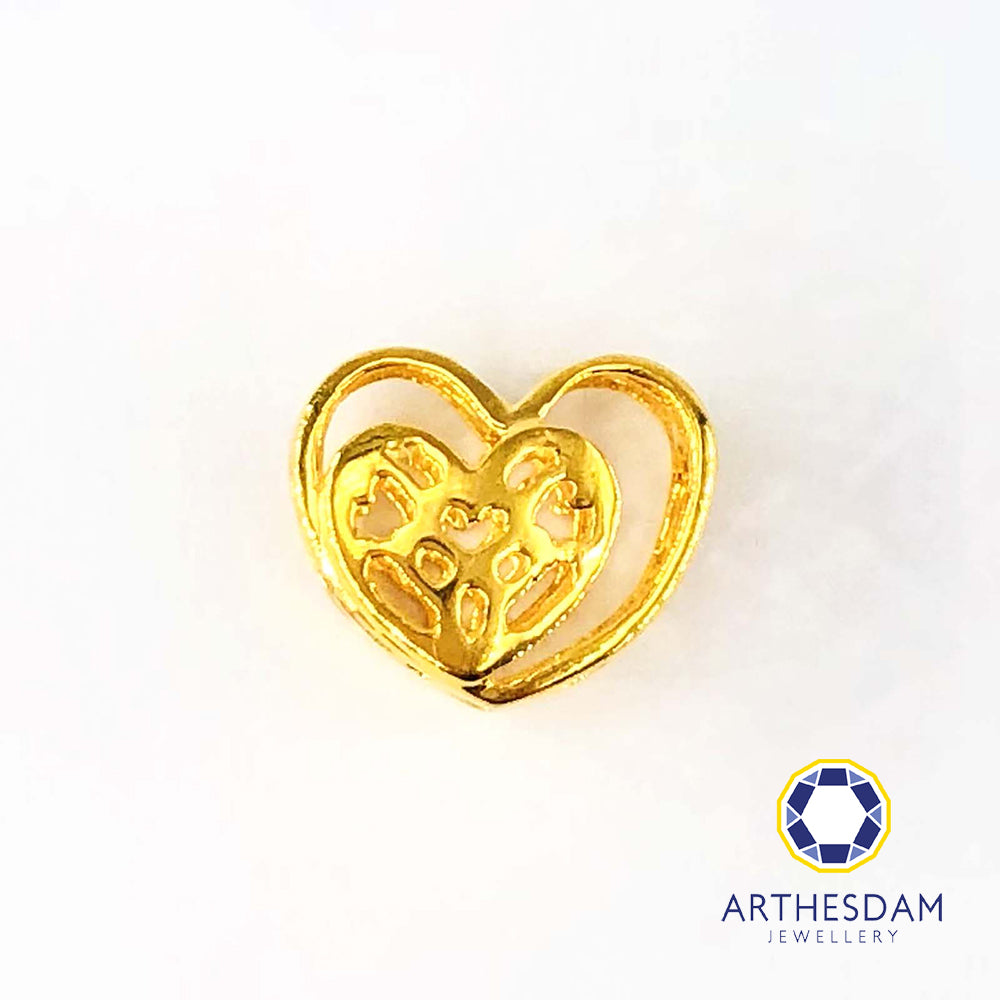Arthesdam Jewellery 916 Gold Big Love Small Love Charm