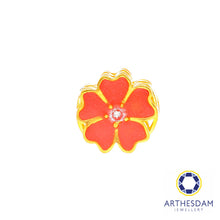 Load image into Gallery viewer, Arthesdam Jewellery 916 Gold Pink Sakura Flower Charm
