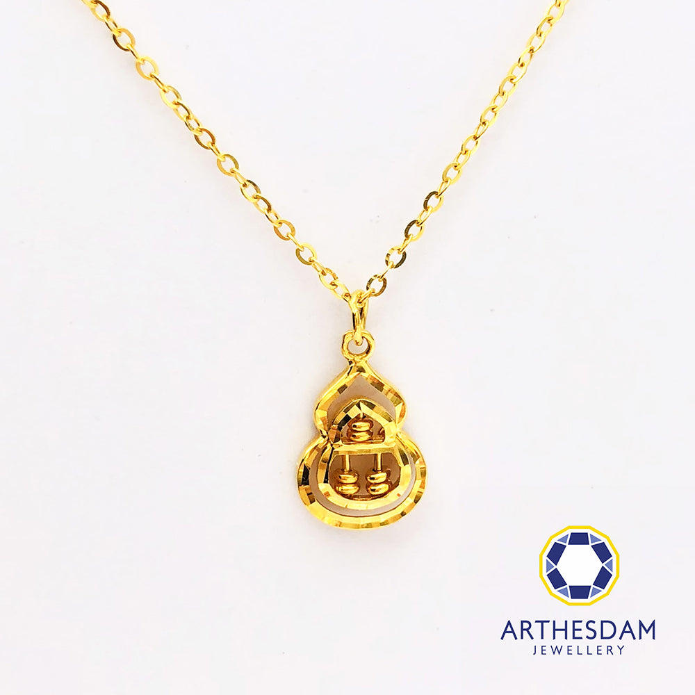 Arthesdam Jewellery 916 Gold Prosperity Abacus Gourd Necklace