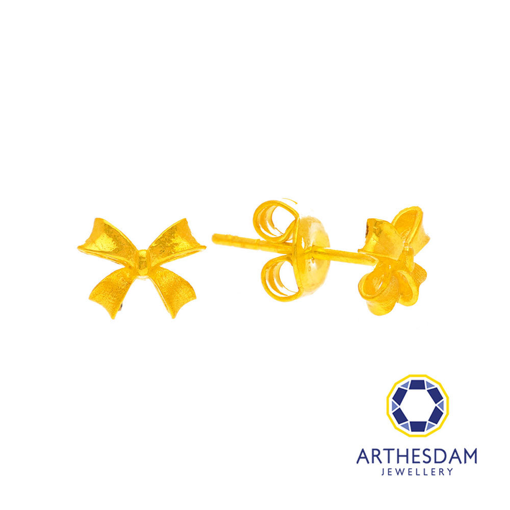 Arthesdam Jewellery 916 Gold Chic Ribbon Earrings