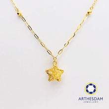 Load image into Gallery viewer, Arthesdam Jewellery 916 Gold Wishing Star Necklace
