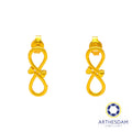 Arthesdam Jewellery 916 Gold Double Heart Infinity Earrings
