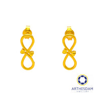 Arthesdam Jewellery 916 Gold Double Heart Infinity Earrings