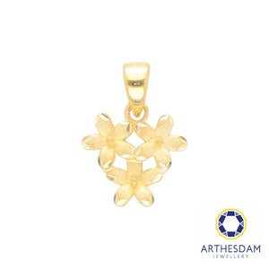 Arthesdam Jewellery 14K Yellow Gold Trio Flower Pendant