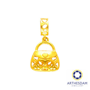 Arthesdam Jewellery 916 Gold Elegant Handbag Charm