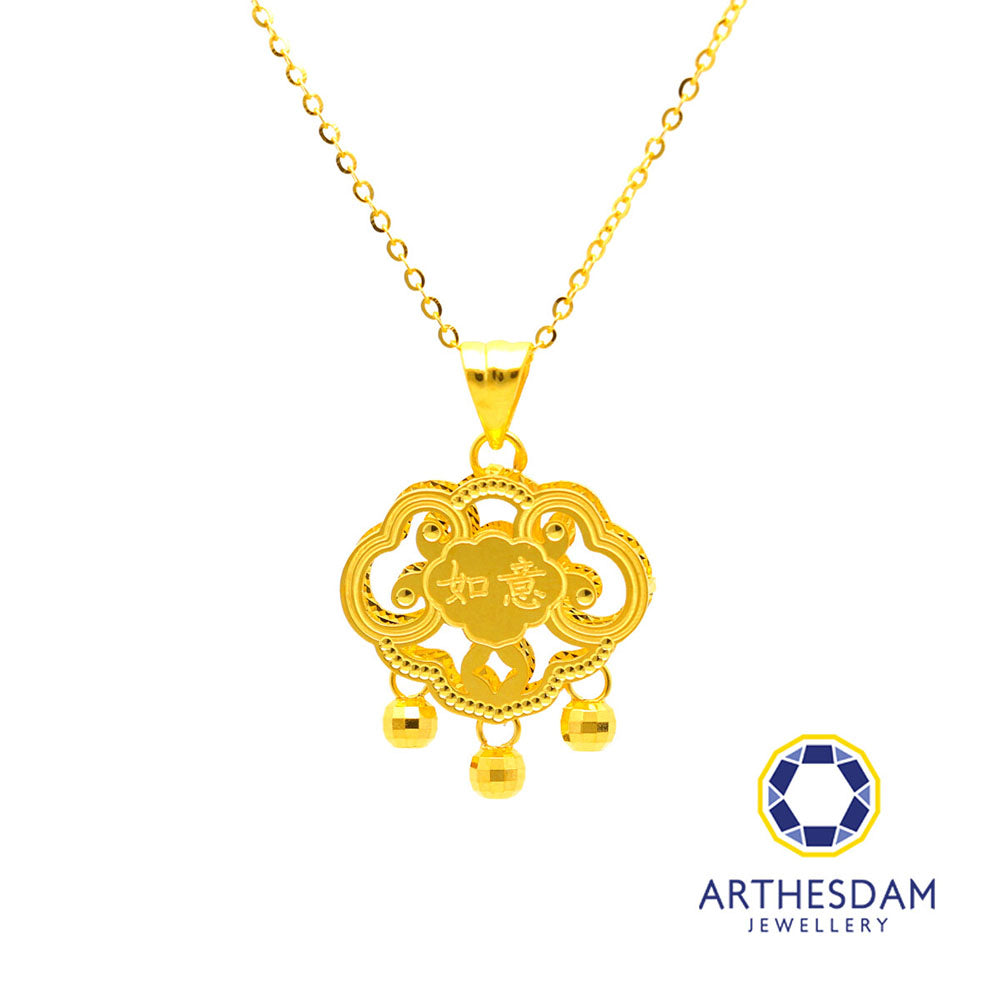 Arthesdam Jewellery 916 Gold Intricate  Wealth Lock with 