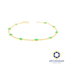 Load image into Gallery viewer, Arthesdam Jewellery 18K Yellow Gold Ivy Jade Bracelet
