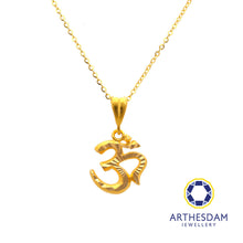 Load image into Gallery viewer, Arthesdam Jewellery 916 Gold Faceted Sanskrit Om Pendant
