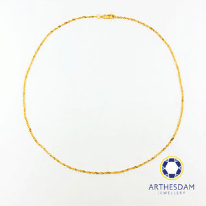 Arthesdam Jewellery 916 Gold Disco Chain