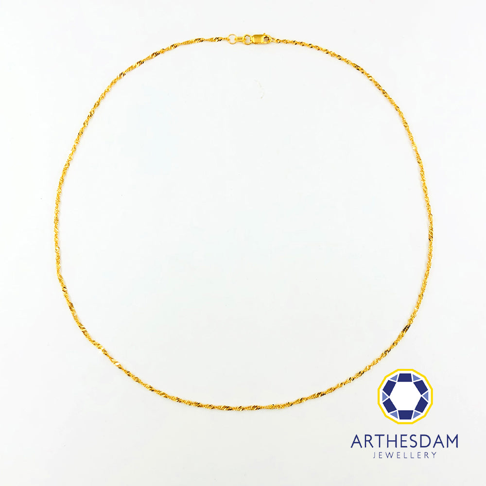 Arthesdam Jewellery 916 Gold Disco Chain